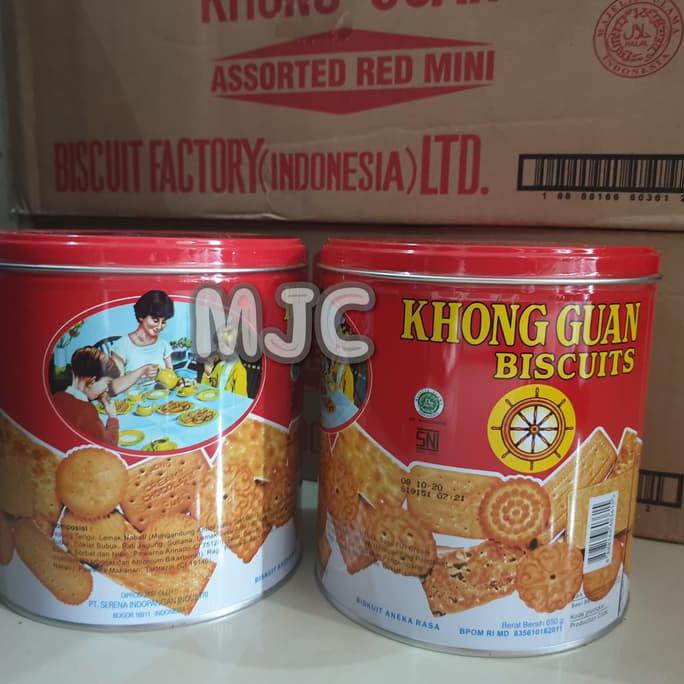 

PROMO !! KHONG GUAN ASSORTED RED MINI 650 GR BISKUIT KHONG GUAN KALENG