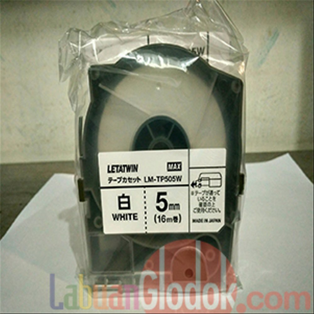 

Unik TAPE LABEL MAX LM-TP505W black on white print