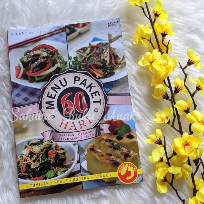 

Buku Resep Best Seller : MENU PAKET 60 HARI Tumis Rebus Goreng Bakar - BARU