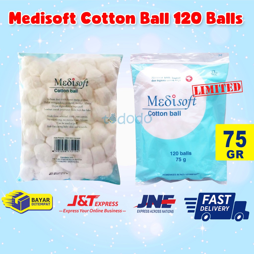 Medisoft Cotton Ball - Kapas Bola/Bulat 120 Balls