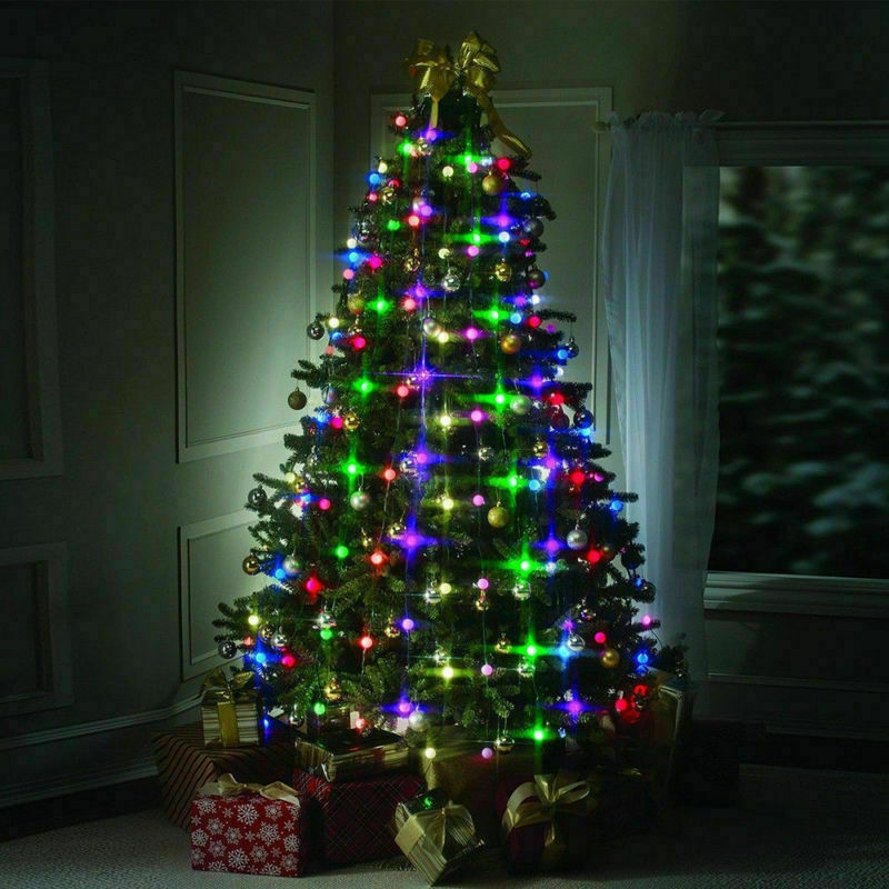 Lampu Gantung 48 / 64 Led Bentuk Bintang Untuk Dekorasi Pohon Natal
