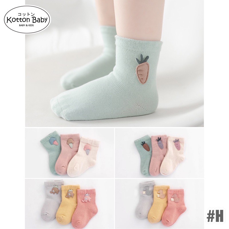 [3 PSG] 0-3 thn | KAOS KAKI BAYI ANAK IMPOR SOCKS LUCU KARAKTER KARTUN UNISEX LGG H Catalog