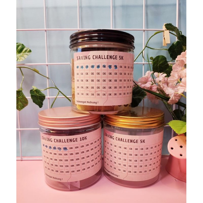 Celengan Viral Tabungan Target Saving Challenge Jar Budgeting Keuangan Financial Planner Jar Botol M