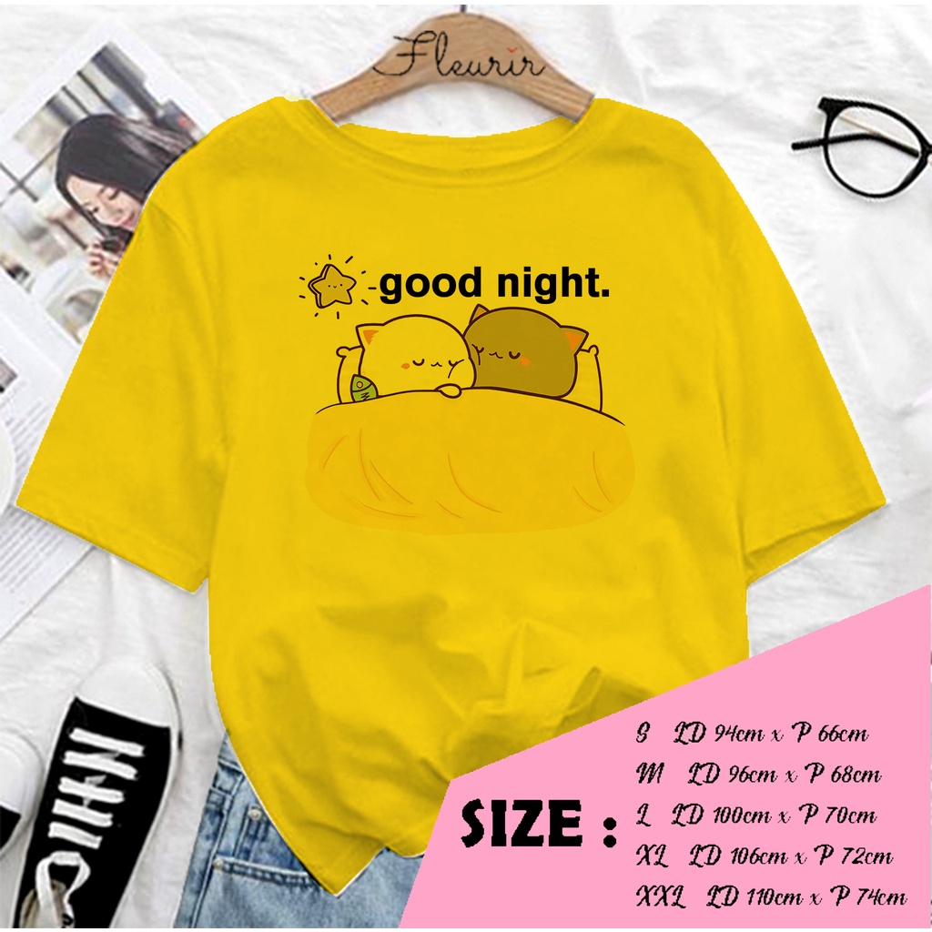 FLEURIR - KAOS PEACH NIGHT OVERSIZE KATUN KAOS WANITA DEWASA TUMBLR TEE UNISEX