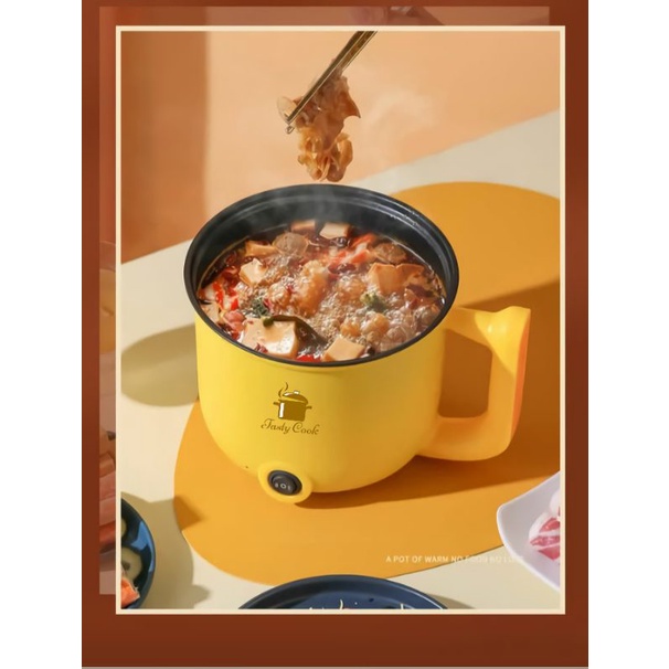 Panci listrik serbaguna 1.8L New Model Tasty Cook/Panci elektrik multifungsi 1,8L