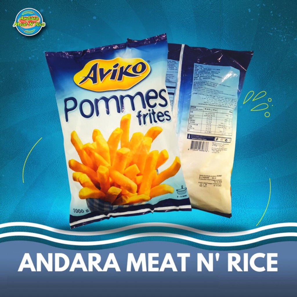 Kentang Goreng AVIKO Straight Cut 1kg Frozen Food