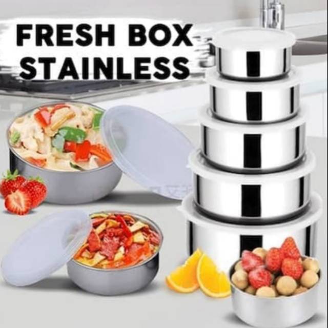 Rantang Stainless Steel isi 5 Susun Murah Stainless Steel Fresh Box