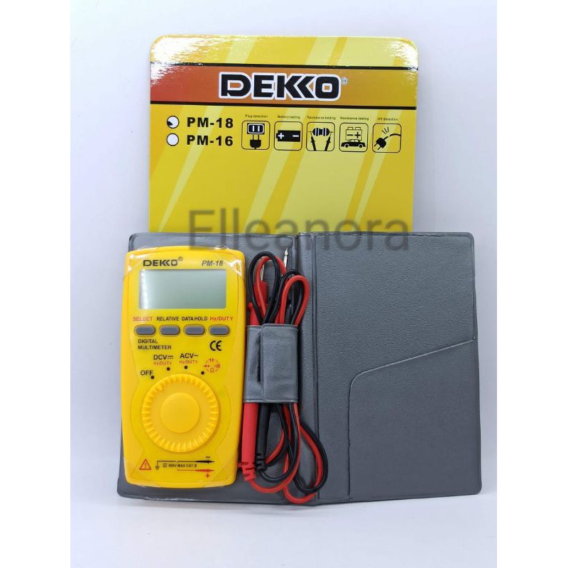 Multitester Multimeter Portable Digital Dekko PM-18