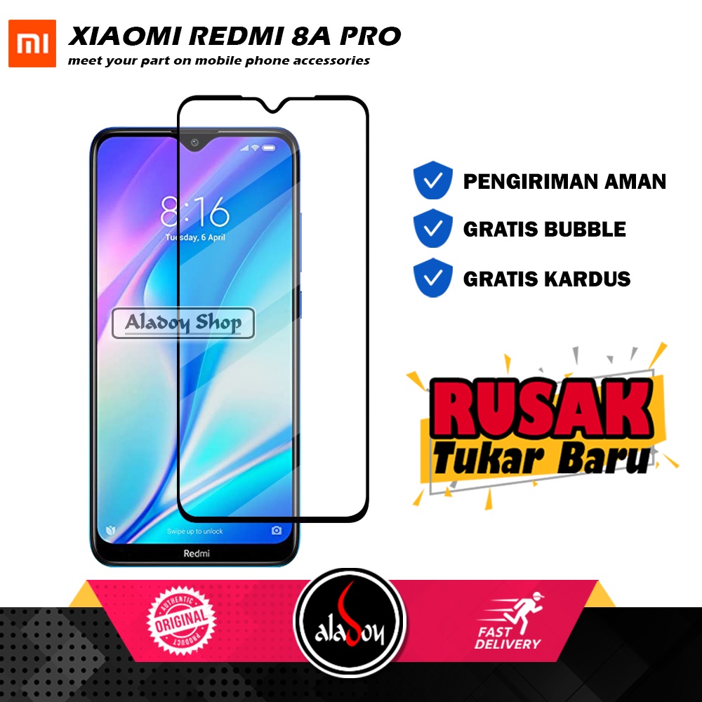 Tempered Glass Xiaomi Redmi 8A Pro Anti Gores Layar Screen Protector