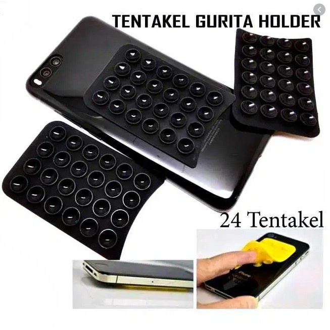 3M Tempelan HP Gurita -- AC 93 --  Car Holder HP Motor Mobil Tempelan dudukan pegangan penyangga HP di GOJEK Driver  Stand phone holder  handphone  motor  mobil dashboard Accessories Aksesoris  Perekat HP dinding meja spion beat nmax