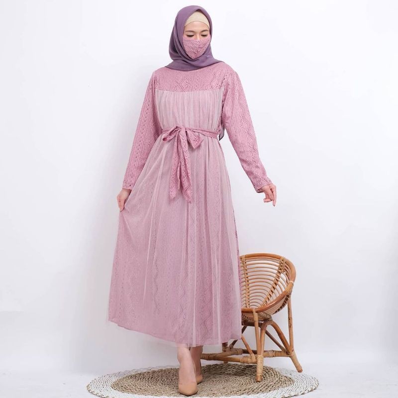 MAXI SHABBY DRESS / DRESS LEBARAN /DRESS BRUKAT