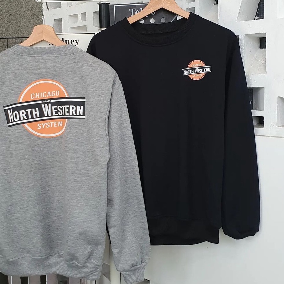 Sweatshirt North Western Bahan Fleece Korean Style Terbaru