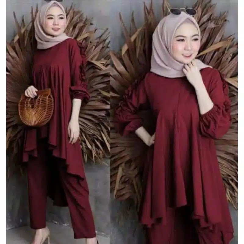 SADEWI ONE SET 2IN1 /STELAN BAJU DAN CELANA/ BANYAK SIZE( M,L,XL)