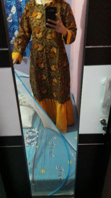 Cople Batik Keluarga Ayah Ibu Dan Anak Gamis Rempel Meisya