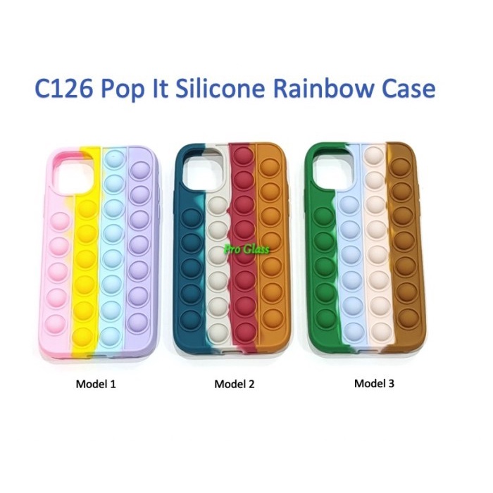 C126 Iphone 12 / 12 MINI  / 12 PRO MAX POP IT Soft Silicone Fidget Toy Case