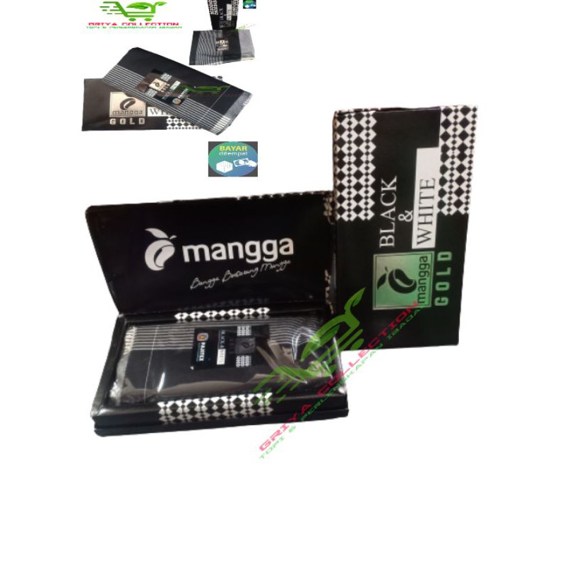 SARUNG BLACK & WHITE MANGGA GOLD / SARUNG TENUN MANGGA HITAM PUTIH / SARUNG CORAK HITAM PUTIH MANGGA