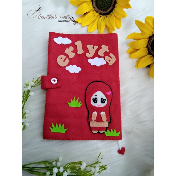 SAMPUL IQRA hijab merah, SAMPUL IQRA NAMA, SAMPUL IQRA KARAKTER, HADIAH ULANGTAHUN