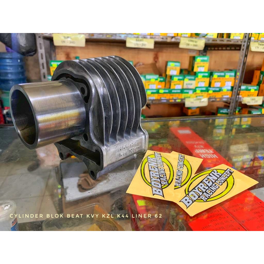 CYLINDER BLOK BEAT KARBU / INJEKSI F1 KODE KVY KZL K44 DIAMTER LINER / BORING 58 62 BORE UP BEAT -
