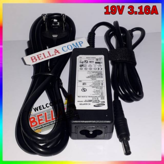 Adaptor charger samsung NP270 NP275 NP300 NP355 original 19v 3.16A ORI