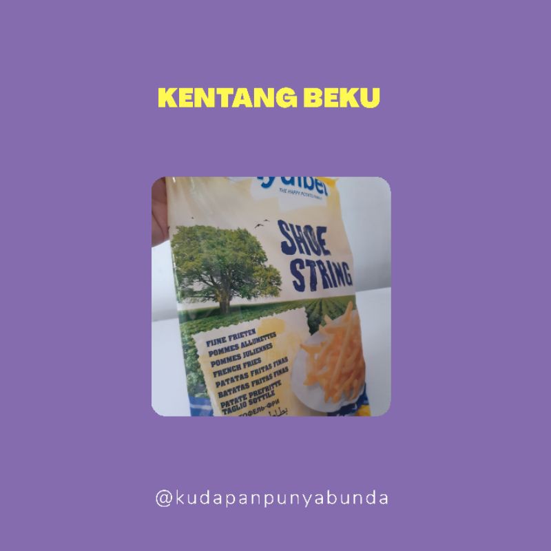 

Kentang beku frozen siap goreng mydibel 1 kg