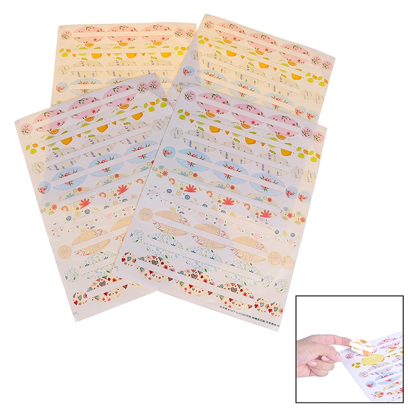 (dreamdreaming.id) 4 Lembar Stiker Label Botol Parfum / Essential Oil Kosong Bentuk Oval