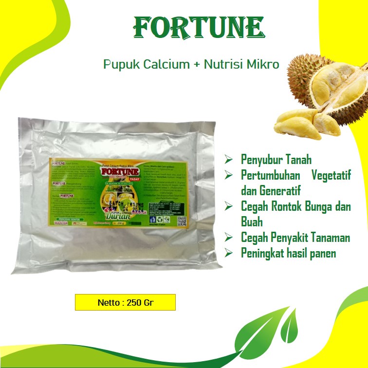 Pupuk Durian Terbagus, Booster Durian, Pupuk Nutrisi Mikro Fortune Untuk Pohon Durian Bawor