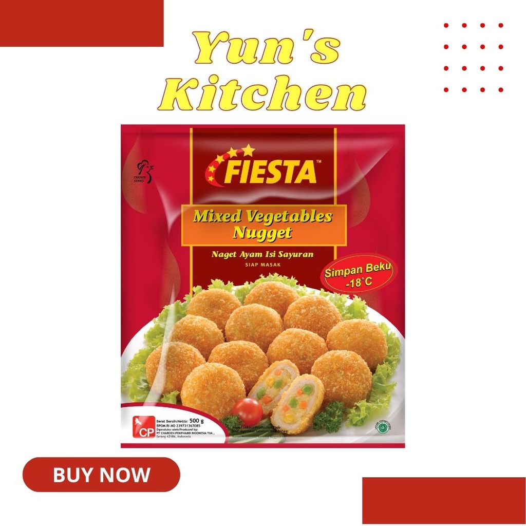 

Fiesta Mix Vegetable Nugget 500 gr - Frozen Food