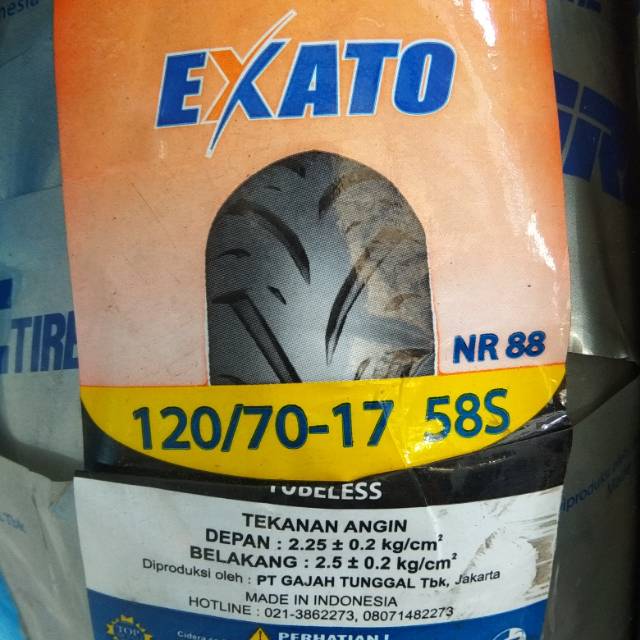 Ban Luar IRC 120/70-17 EXATO NR88 Tubeless