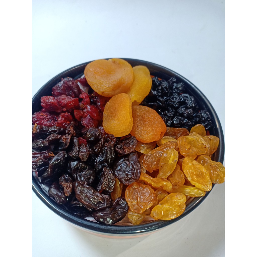 

MIX 5 FRUITS 500GR BLUEBERRY CRANBERRY DARK RAISIN GOLDEN RAISIN APRICOT