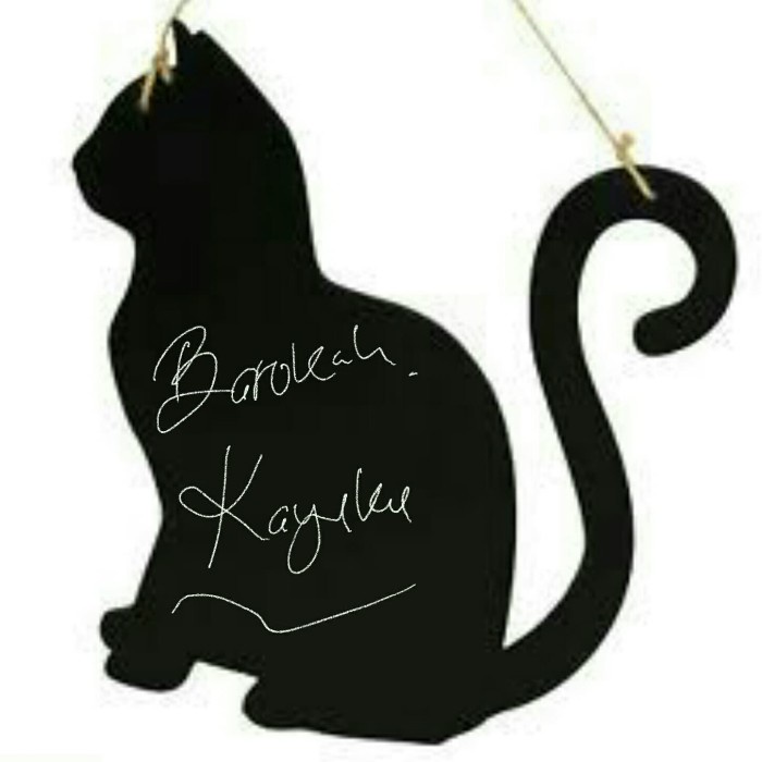 

papan tulis blackboard unik cafe restaurant chalkboard vintage kucing1