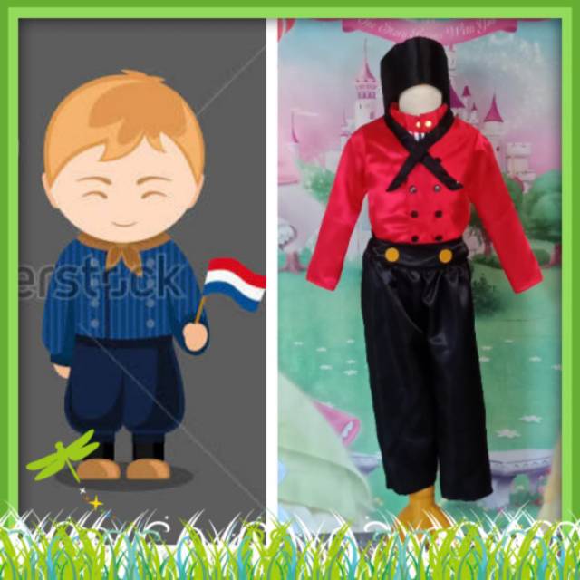 Belanda/Holland/Netherland/Baju Negara Belanda Boy/Pakaian Adat Internasional Belanda Dewasa