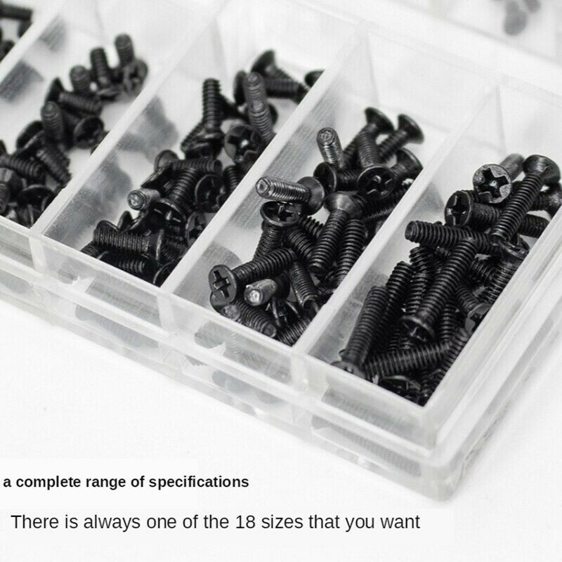 500Pcs Laptop Notebook Computer Repair DIY Mini Flat Head Metal Screw Kit
