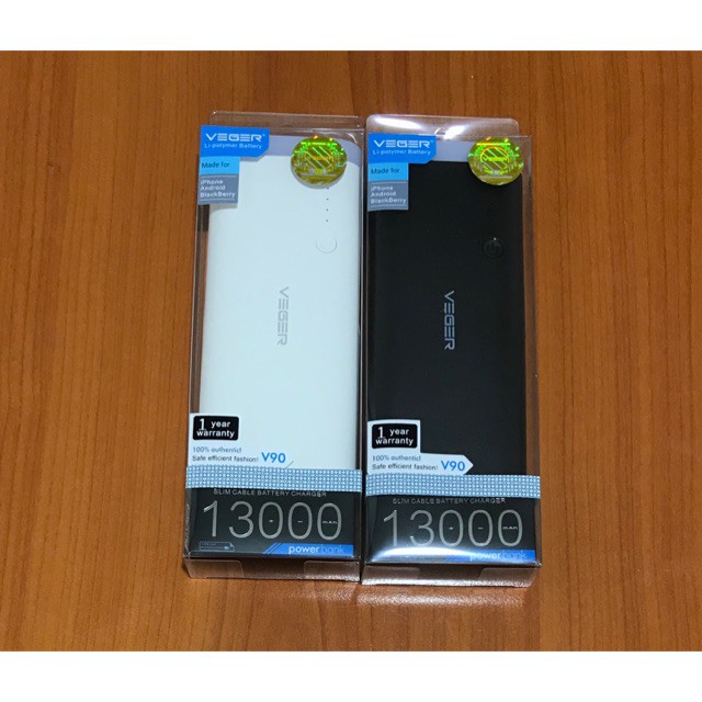 POWERBANK VEGER V90 13000MAH ORIGINAL 100%