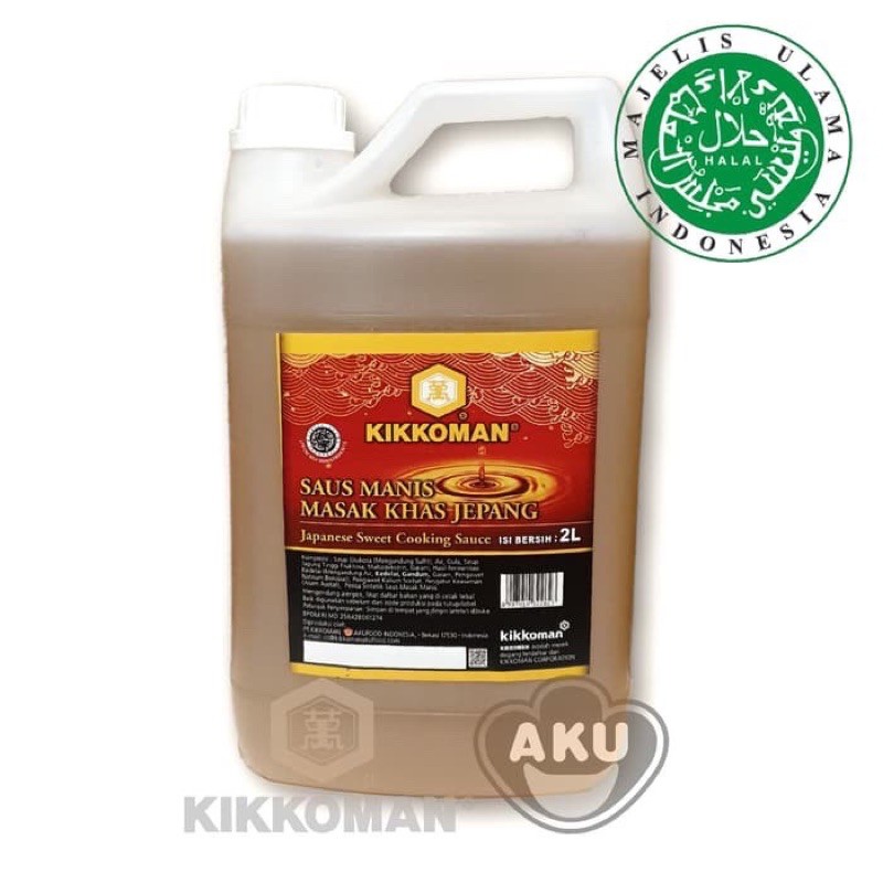 

Kikkoman Japanese Sweet Cooking (Cuka Sushi) HALAL - Sweet Seasoning Japanese Sauce 2L - saus manis
