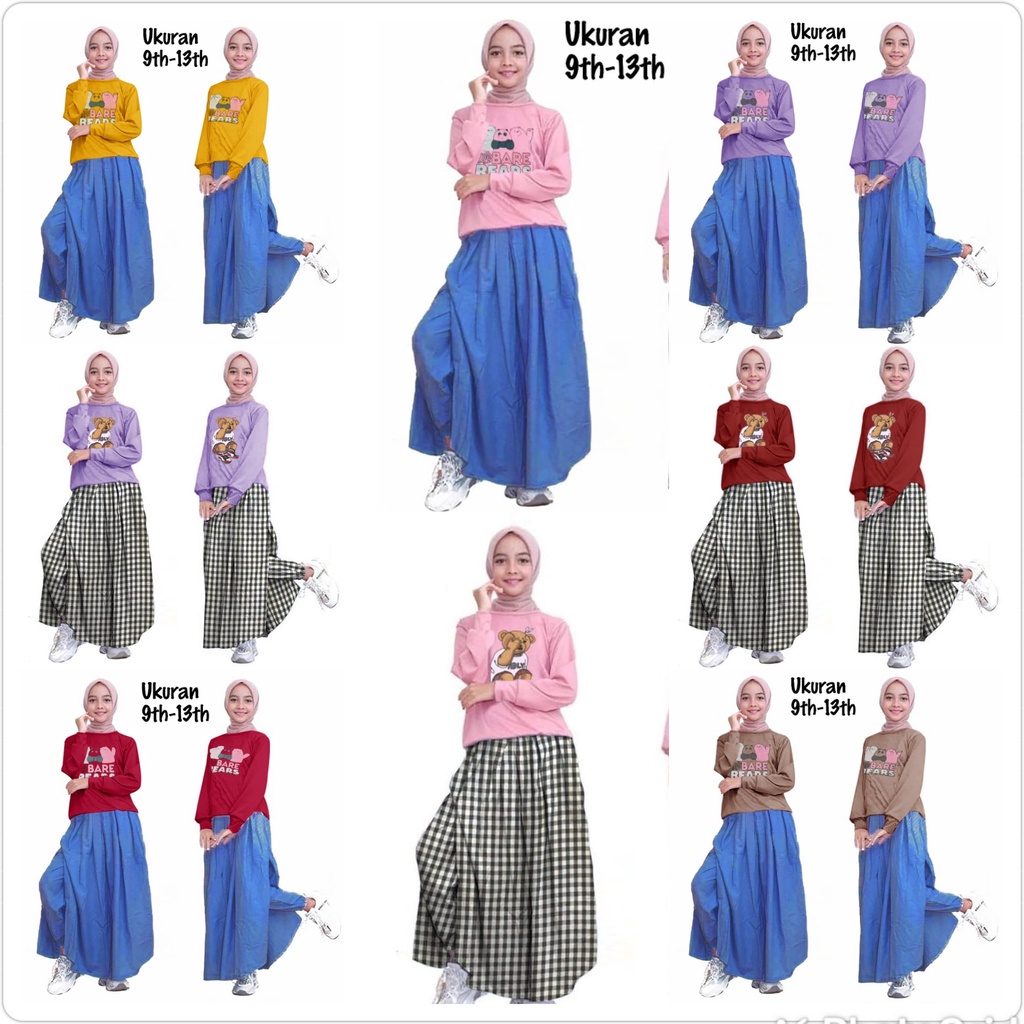 Gamis Anak - Setelan Anak Tanggung Usia 9th-13th / Katun Denim ( PREMIUIM ) - Baju Muslim Anak Perem