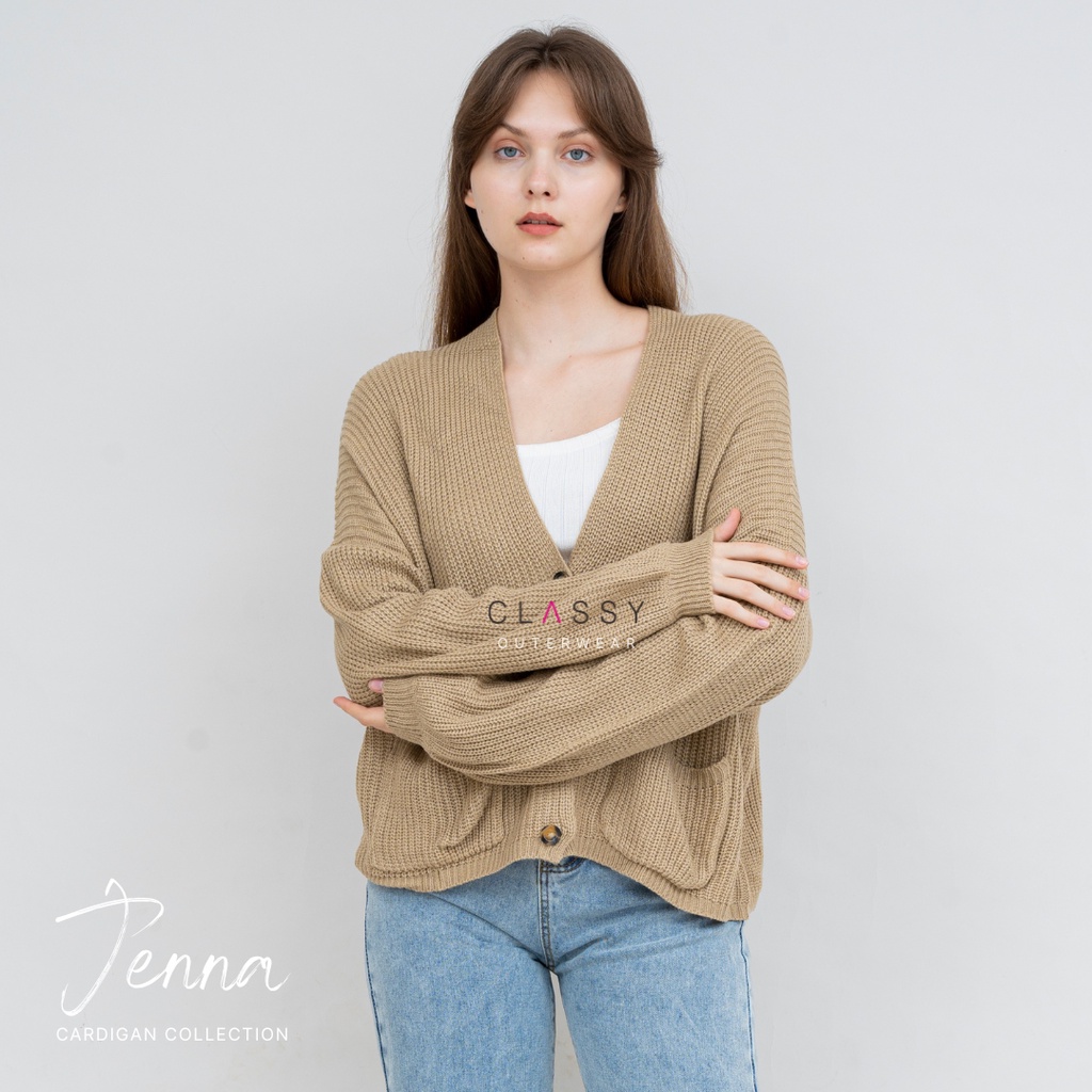 JENNA POCKET CARDI - by @Classyouterwear-0