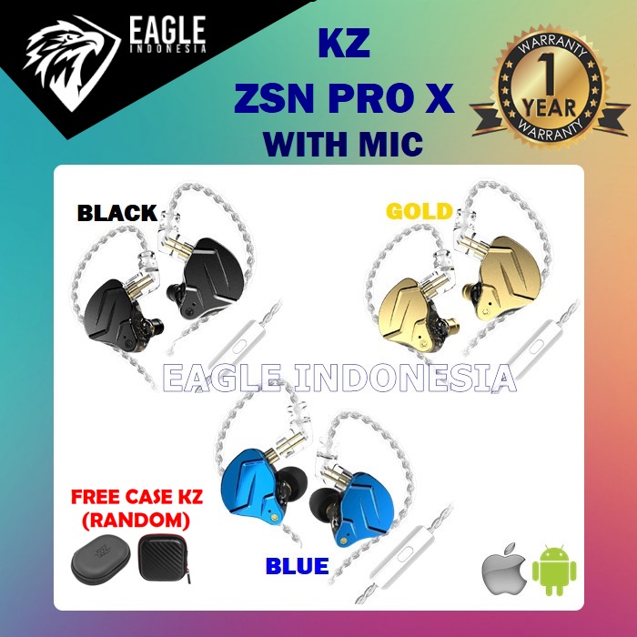 KZ ZSN Pro X Knowledge Zenit Hybrid earphone with MIC