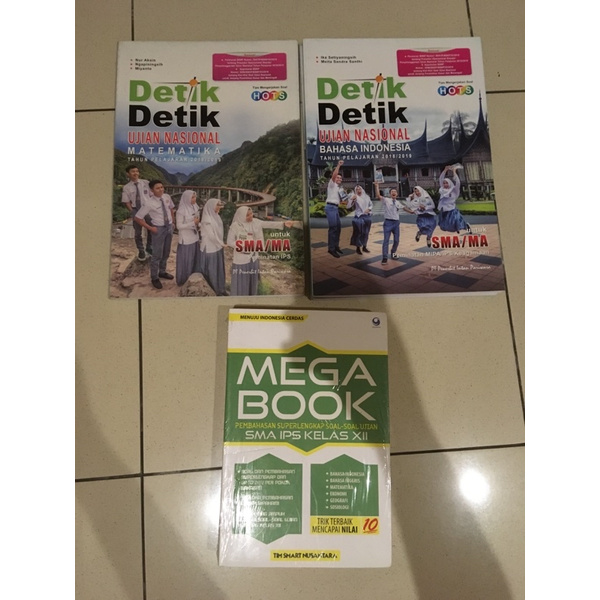 Detik detik Ujian Nasional Matematika, Bahasa Indonesia, Mega Book SMA IPS kelas XII 12-0