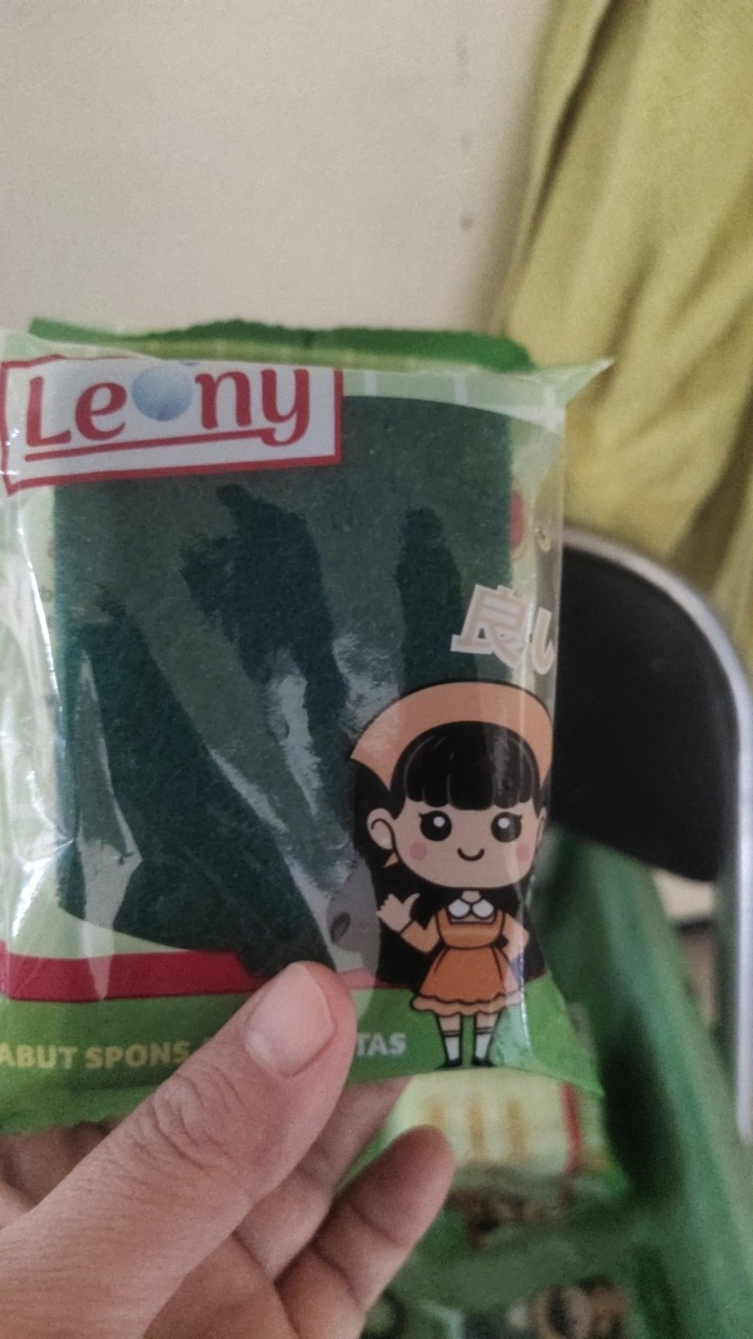 Sabut Cuci Piring Spons Hijau Kuning Spon