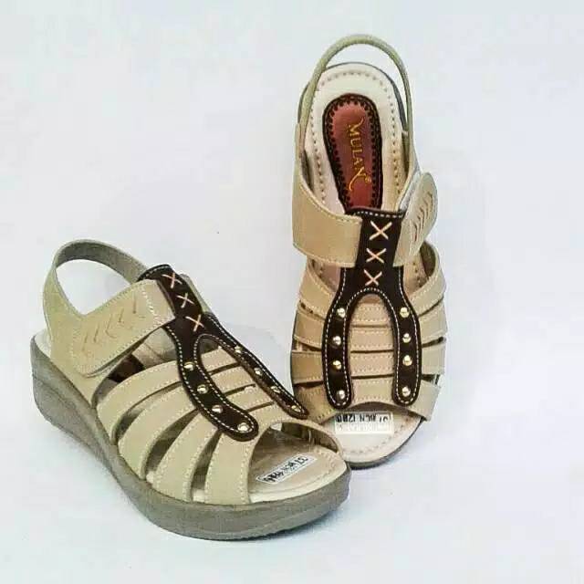 Sandal Wedges Mulan 1200 | Wedges Wanita Original Mulan 1200