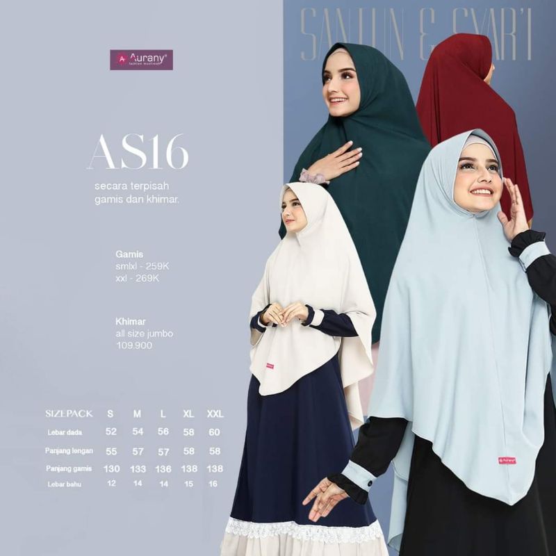 gamis aurany sale as 16