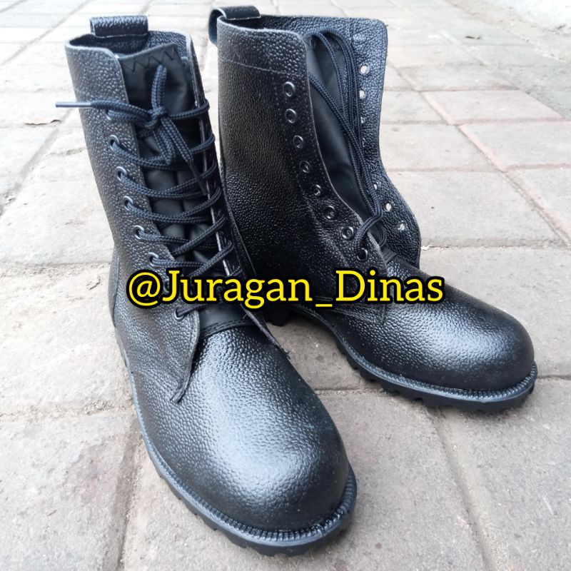 SEPATU PDL KULIT JERUK MOLDING STANDAR TNI AD SATPAM SECURITY PENDIDIKAN