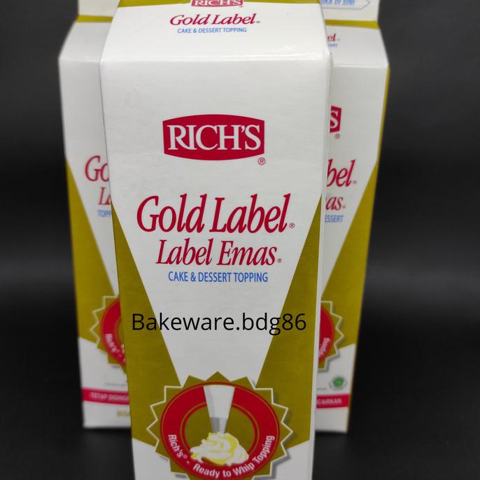 

(BISA COD) WHIPPING CREAM RICS GOLD LABEL 907 GRAM / WHIPPED CREAM