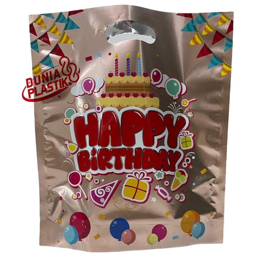 isi10pc KANTONG HBD 22x27cm tas plastik mengkilap souvenir goodie bag bungkus kado ultah ulang tahun happybirthday-7