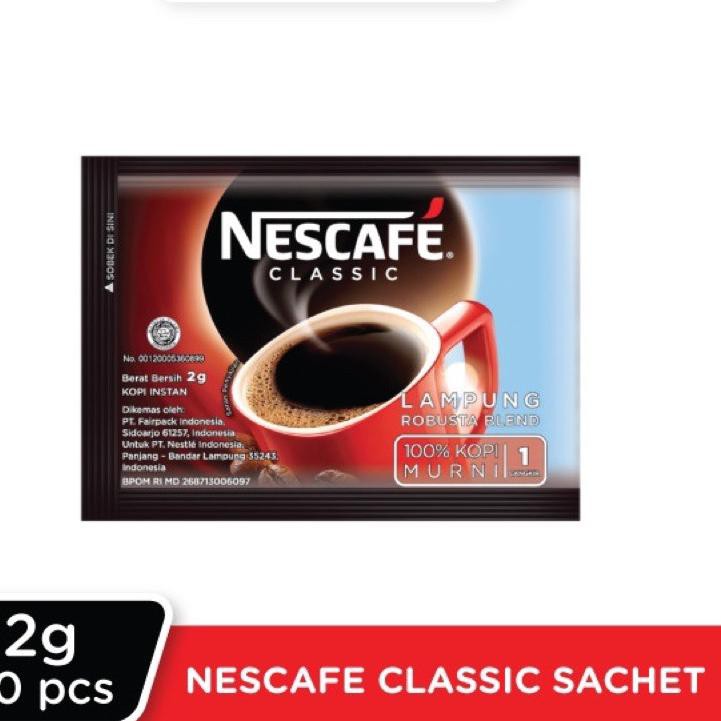 

Recommended ☆ Nescafe Classic 60 sachet X 2gr !!! Harga cm Rp542/Cup!! exp Des 2022