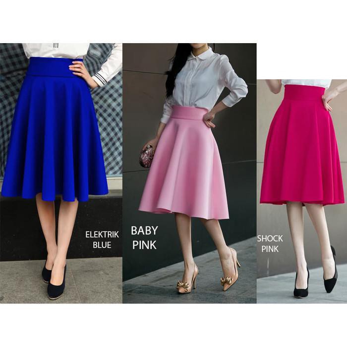 H31- Elena Skirt ( Midi Flare Skirt )