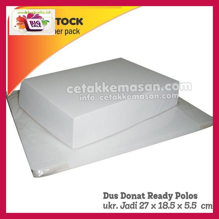 

S4Wfe5- Box Donat Polos 27 X 18,5 X 5,5 Cm Foodgrade 1 Pack Isi 18 Pcs Y8Gkty-