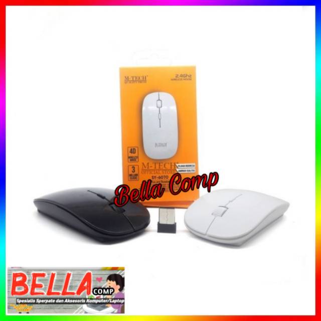 M-Tech Original Mouse Wireless Slim 6070/mouse wireless murah m-tech