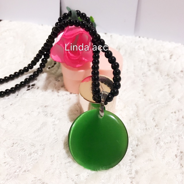 kalung titanium batu giok kalung giok asli
