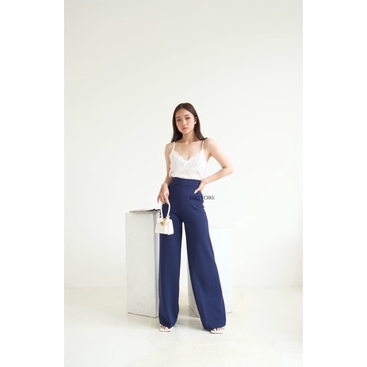 Nami Pants | Celana Kulot Scuba Highwaist